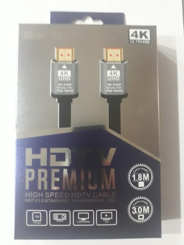 Cable HDMI 3 Mètre 4K 60HZ MT-C3-HD4K
