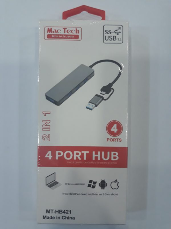 Hub USB 3.0 TO 4 Ports  MT-HB421